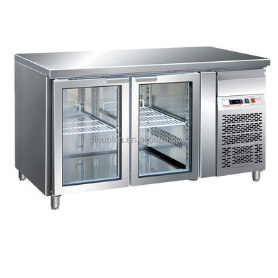 Commercial Fresh Keeping Restaurant 2 Door Under Counter Fridge Refrigerator With Class