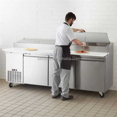 Wholesale Price 2 Door Under Counter Refrigerator Freezer Refrigerator-Undercounter-Regular Fresh Table Chiller