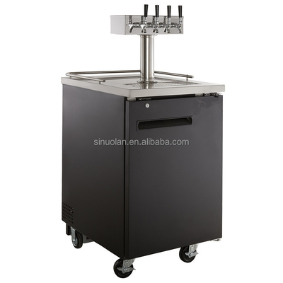 Stainless Steel 4 Tap Kegerator Dispenser Fridge Beer Kegerators