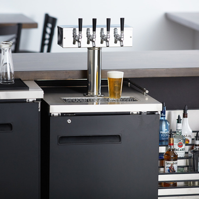 Stainless Steel 4 Tap Kegerator Dispenser Fridge Beer Kegerators