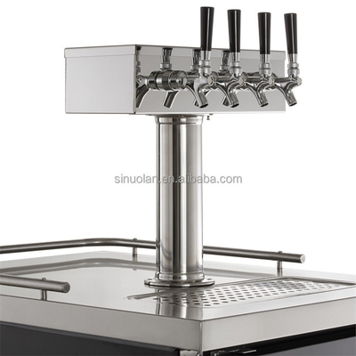 Stainless Steel 4 Tap Kegerator Dispenser Fridge Beer Kegerators