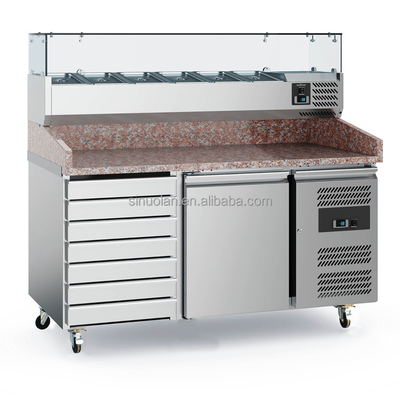 Commercial Marble Prep Table Refrigerator Sandwich Prep Table Refrigerated