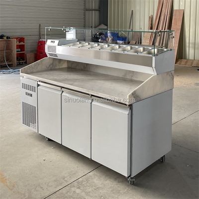 Wholesale Factory Hot Sale High Quality Salad Bar Counter Pizza Prep Table Salad Freezer