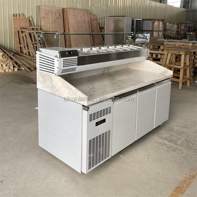Wholesale Factory Hot Sale High Quality Salad Bar Counter Pizza Prep Table Salad Freezer