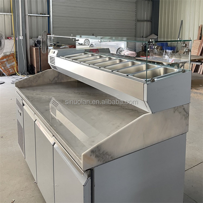 Wholesale Factory Hot Sale High Quality Salad Bar Counter Pizza Prep Table Salad Freezer