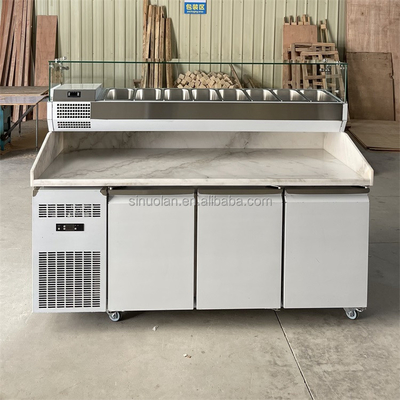 Wholesale Factory Hot Sale High Quality Salad Bar Counter Pizza Prep Table Salad Freezer