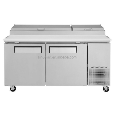 Good Quality 2 Door Commercial Pizza Prep Cooler Table Sandwich Salad