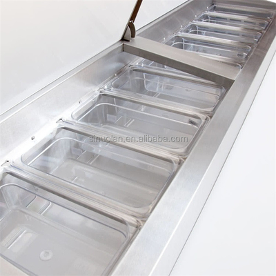 Commerical Stainless Steel Pizza Preparation Refrigerator Pizza Counter Fridge