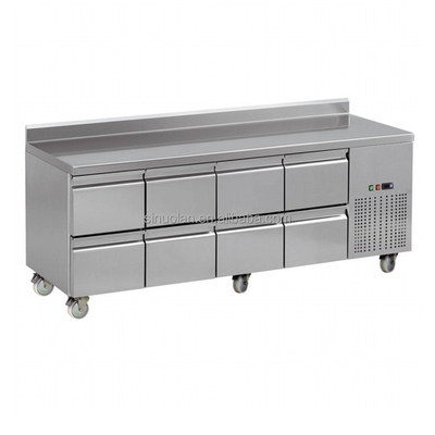 SS304 Refrigeration 6 Drawers Prep Table Undercounter Chiller