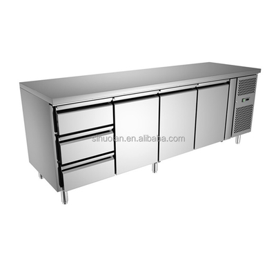 SS304 Refrigeration 6 Drawers Prep Table Undercounter Chiller