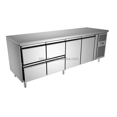 Air Cooling 8 Drawers Under Counter Drawer Chiller Commercial Stainless Steel Refrigerator Under Counter Chiller