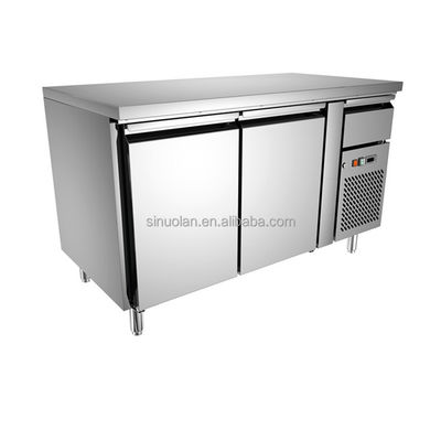 Stainless Steel Counter Top Working Table Refrigerator Chiller Restaurant Kitchen Commercial Salad Freezer Table