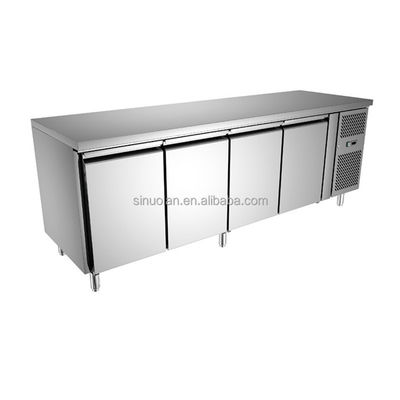 Stainless Steel Counter Top Working Table Refrigerator Chiller Restaurant Kitchen Commercial Salad Freezer Table