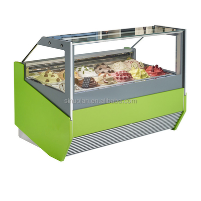 New Design Hard Ice Cream Display Unit Gelato Fridge Freezer Ice Cream Comercial Showcase