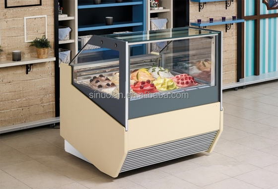 New Design Hard Ice Cream Display Unit Gelato Fridge Freezer Ice Cream Comercial Showcase