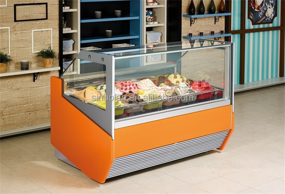 New Design Hard Ice Cream Display Unit Gelato Fridge Freezer Ice Cream Comercial Showcase