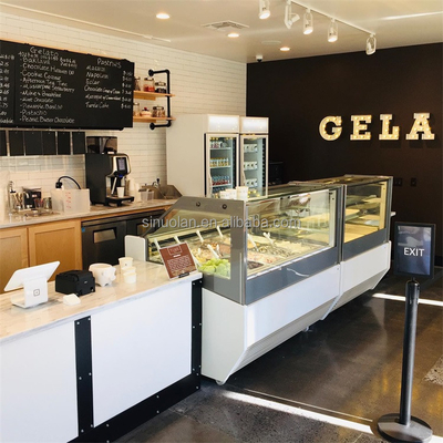 New Design Hard Ice Cream Display Unit Gelato Fridge Freezer Ice Cream Comercial Showcase