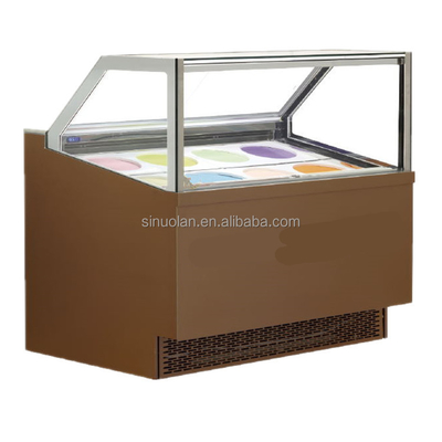 Popular Mobile Ice Cream Display Freezer Commercial Chest Cream Display Ice