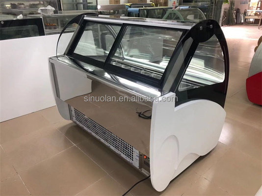 Cheaper Price Ice Cream/Cake Refrigerated Display Case Bowl Scoop Ice Cream Display Scooping Freezer