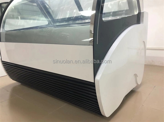 Cheaper Price Ice Cream/Cake Refrigerated Display Case Bowl Scoop Ice Cream Display Scooping Freezer