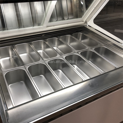 Customized Commercial Ice Cream Display Freezer Fridge