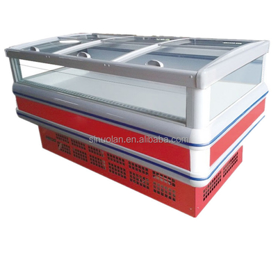 Factory Price Wholesale Commercial Frozen Food Display Island Freezer Island Chest Freezer Island For Sale