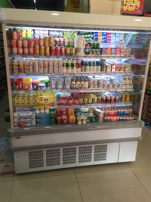 Supermarket Shop Use Vegetables Display Open Chiller Cooler Fruit Milk Multideck Open Chillers Refrigerator