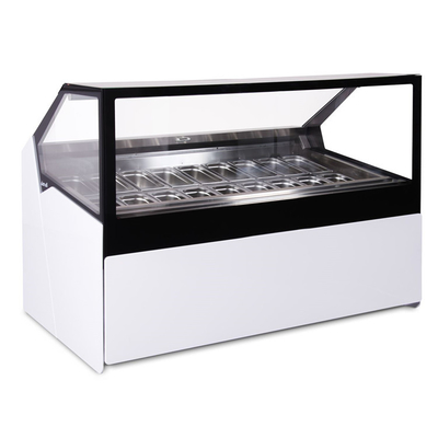 CE Approved Commercial Litalian Ice Cream Display Freezer 16, 24 Plates Gelato Display 24pans Gelato Ice Cream Showcase