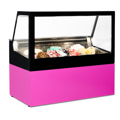 CE Approved Commercial Litalian Ice Cream Display Freezer 16, 24 Plates Gelato Display 24pans Gelato Ice Cream Showcase