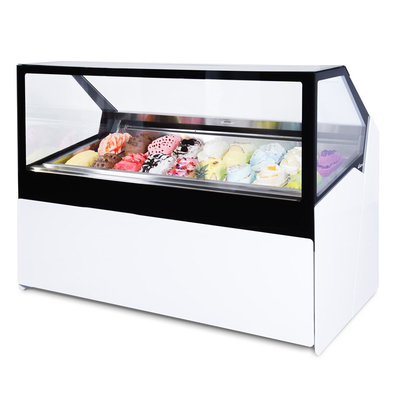 CE Approved Commercial Litalian Ice Cream Display Freezer 16, 24 Plates Gelato Display 24pans Gelato Ice Cream Showcase