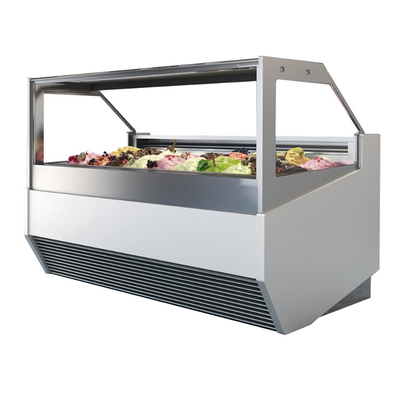CE Approved Commercial Litalian Ice Cream Display Freezer 16, 24 Plates Gelato Display 24pans Gelato Ice Cream Showcase