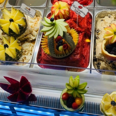 Italian Gelato Ice Cream Display Freezers Ice Cream Display Freezer / Display Freezer Gelato Showcase