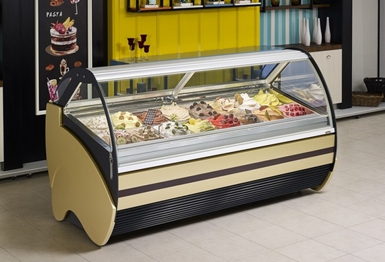Italian Gelato Ice Cream Display Freezers Ice Cream Display Freezer / Display Freezer Gelato Showcase
