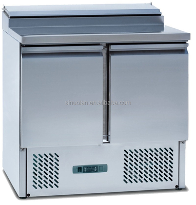 Air Cooling Salad Prep Table Refrigerator / Commercial Hotel Refrigerated Equipment USA Style 2 Door Sandwich Prep Table