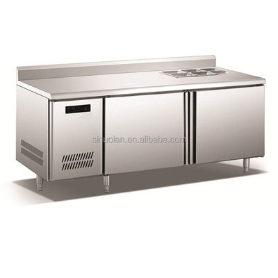 Stainless Steel Counter Top Working Table Refrigerator Chiller Restaurant Kitchen Commercial Salad Freezer Table