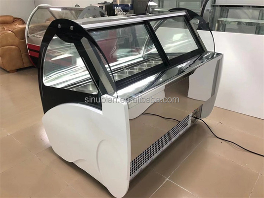 Cheaper Price Ice Cream/Cake Refrigerated Display Case Bowl Scoop Ice Cream Display Scooping Freezer